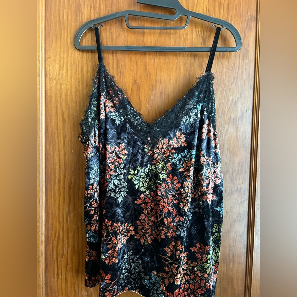 Molly Bracken Vintage Velvet Floral Cami